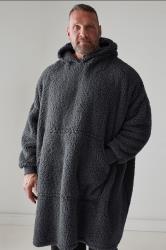 BadRhino Big & Tall Charcoal Grey Blanket Hoodie | BadRhino 1