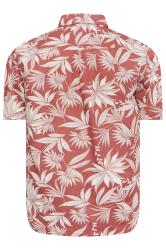 ESPIONAGE Big & Tall Orange Leaf Print Shirt | BadRhino 4