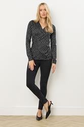 LTS Tall Black Spot Wrap Top | Long Tall Sally 2
