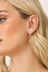 YOURSET 3 PACK Gold Tone Textured Earrings | Yours Clothing 2