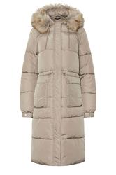 LTS Tall Natural Brown Padded Midi Coat | Long Tall Sally 1