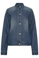 LTS Tall Blue Diamante Embellished Denim Jacket | Long Tall Sally 6