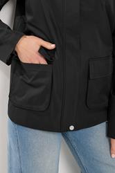 LTS Tall Women's Black Contrast Collar Barn Jacket | Long Tall Sally 5