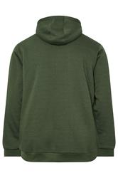 BadRhino Big & Tall Dark Green Borg Lined Zip Through Hoodie | BadRhino 7