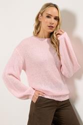 LTS Tall Pink Balloon Sleeve Jumper | Long Tall Sally  1