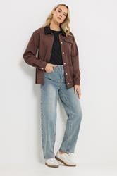 LTS Tall Women's Chocolate Brown Twill Barn Jacket | Long Tall Sally 2