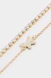 2 PACK Butterfly Chain Bracelet 3