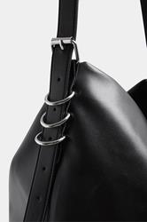 Black Faux Leather Slouched Shoulder Bag | Yours Clothing 4
