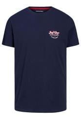 JACK & JONES Big & Tall 5 PACK Black & Blue Logo T-Shirts 7