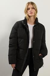LTS Tall Black Padded Coat | Long Tall Sally 1