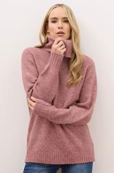 LTS PREMIUM Tall Pink Chunky Wool Roll Neck Jumper | Long Tall Sally 2