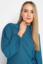 LTS Tall Womens Green High Neck Textured Top | Long Tall Sally 4