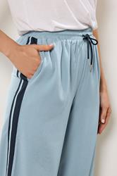 LTS Tall Women's Blue Side Stripe Wide Leg Trousers | Long Tall Sally 4