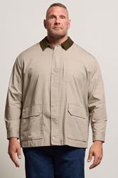 BadRhino Big & Tall Natural Brown Checked Lined Worker Jacket | BadRhino 1