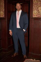 BadRhino Big & Tall Navy Blue Plain Suit Trousers | BadRhino 1