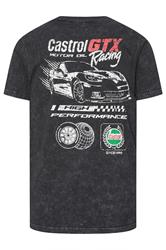 BadRhino Big & Tall Black Acid Wash 'Castrol' Graphic T-Shirt | BadRhino 2