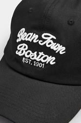 Black 'Boston' Slogan Baseball Cap | Yours Clothing 3
