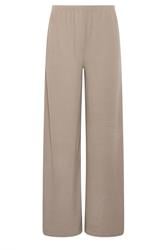 LTS Tall Women's Natural Brown Ribbed Wide Leg Trousers | Long Tall Sally 1