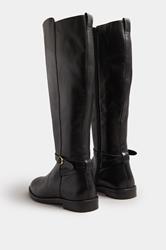 LTS Black Leather Knee High Riding Boot | Long Tall Sally 3