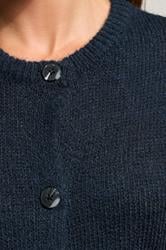 LTS Tall Navy Blue Knitted Button Cardigan | Long Tall Sally 4