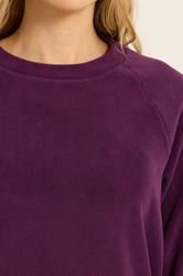 LTS Tall Women's Burgundy Red Fleece Lounge Top | Long Tall Sally 5