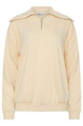 LTS Tall Women's Yellow Quarter Zip Sweatshirt | Long Tall Sally 6