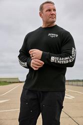 BadRhino Big & Tall Black Military Waffle Texture Long sleeve T-Shirt | BadRhino 2