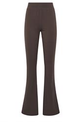 LTS Tall Chocolate Brown Striped Kick Flare Leggings | Long Tall Sally 1