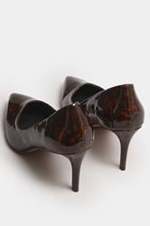 LTS Brown Tortoise Pointed Court Heel In Standard Fit | Long Tall Sally 4