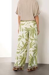 LTS Tall Lime Green Palm Wide Leg Trousers | Long Tall Sally 3