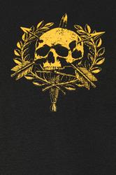 BadRhino Big & Tall Black Skull Emblem Extra Long Graphic T-Shirt | BadRhino 8