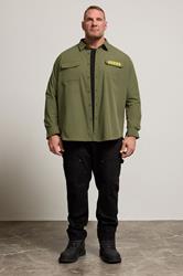 BadRhino Big & Tall Khaki Green Military Ripstop Shirt | BadRhino 4