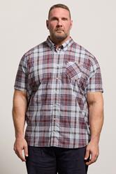 BEN SHERMAN Big & Tall Light Blue Check Print Shirt | BadRhino 3