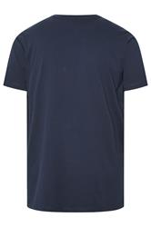 FIRETRAP Big & Tall Navy Blue Logo Print T-Shirt | BadRhino 2
