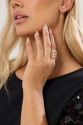 Gold Tone Stretch Statement Ring | Your Clothing 1