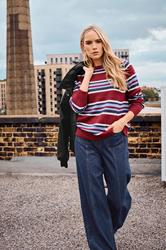 LTS Tall Red Knitted Stripe Jumper | Long Tall Sally 1