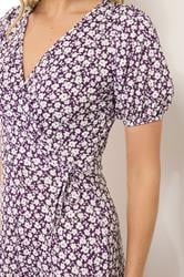LTS Tall Berry Red Ditsy Floral Print Wrap Maxi Dress | Long Tall Sally 4