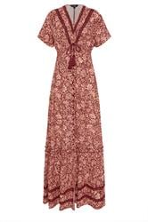 LTS Tall Women's Red & Pink Floral Textured Maxi Dress | Long Tall Sally 2