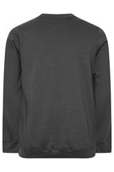 BadRhino Big & Tall Ebony Grey Skull & Snake Graphic Sweatshirt | BadRhino 2