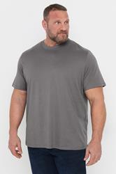 JACK & JONES Big & Tall Grey Oversized T-Shirt | BadRhino 1