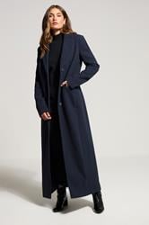 LTS Tall Navy Blue Formal Maxi Coat | Long Tall Sally 1