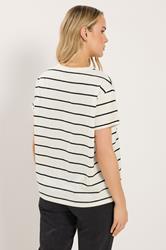 LTS Tall Women's White Stripe Cotton Oversized T-Shirt | Long Tall Sally 2