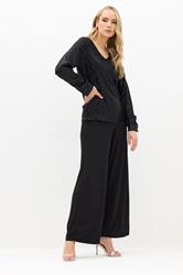 LTS Tall Women's Black Sequin V-Neck Top | Long Tall Sally 3