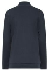 LTS Tall Women's Navy Blue Ribbed Zip Through Top | Long Tall Sally 2