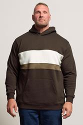 BadRhino Big & Tall Brown Cut & Sew Hoodie | BadRhino 1