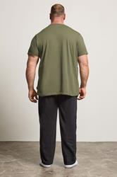 BadRhino Big & Tall Olive Green Lounge Trouser & T-Shirt Set | BadRhino 2