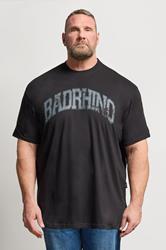 BadRhino Big & Tall Black Extra Long Distressed Graphic T-Shirt | BadRhino 3