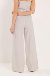LTS Tall Women's Set Camel Brown Stripe Cotton Vest Top & Trousers | Long Tall Sally  6