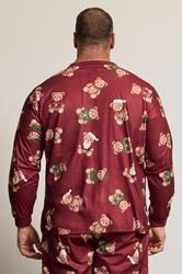 BadRhino Big & Tall Red Teddy Bear Pyjama Set | BadRhino 4
