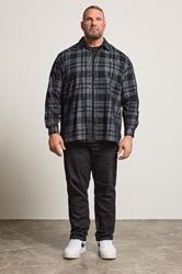 LYLE & SCOTT Big & Tall Black & White Check Shirt | BadRhino 2
